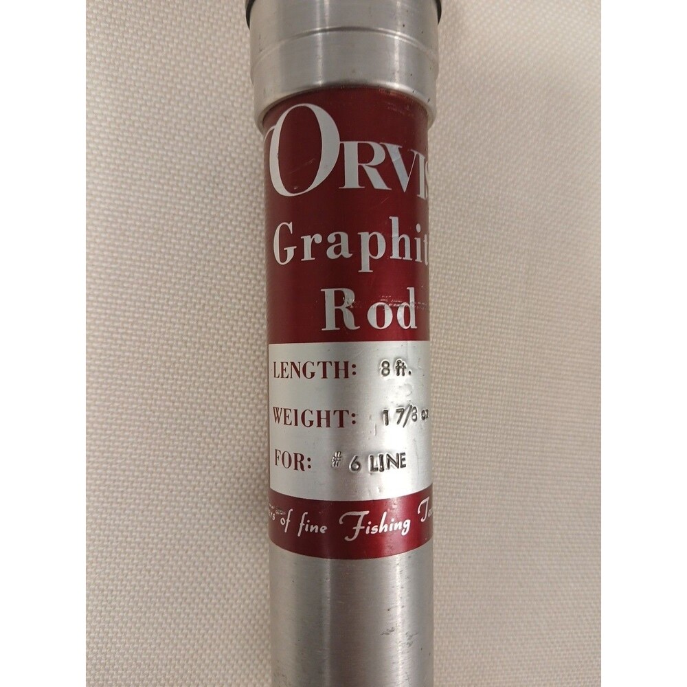Vtg Orvis Trout Graphite Fly Fishing Rod 8' 2pc #6  1 7/8oz + Correct Tube 0285
